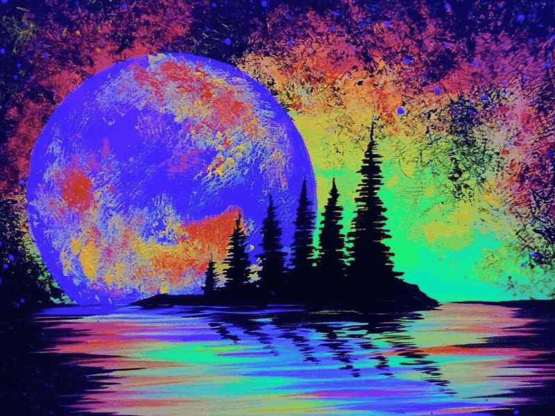 Lunar Pines - Black Light